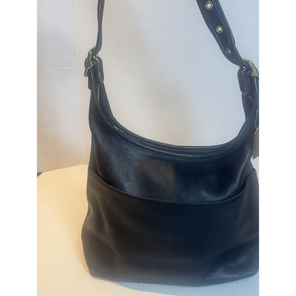 Extremely Rare Made In USA Old Coach 9058 Shoulder Bag Black Vintage Ergo - Picture 5 of 14